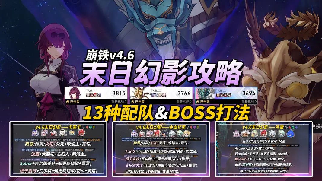 崩铁全新高难关卡末日幻影全配队玩法分享攻略